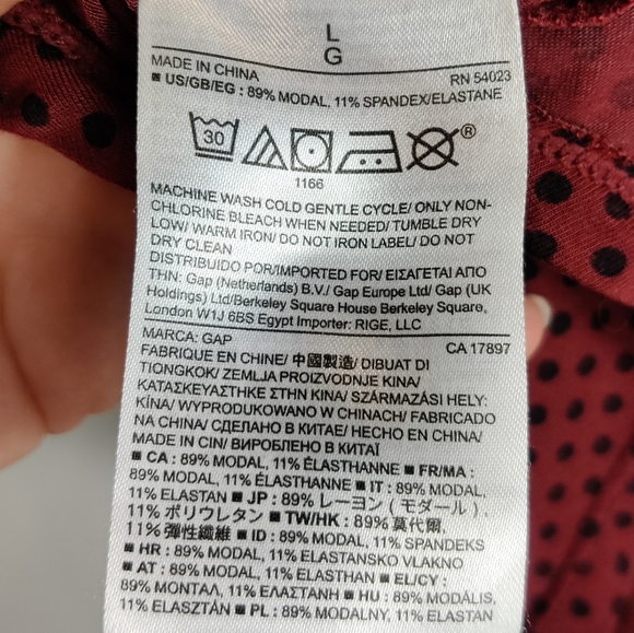 GAP Pure Body mix and match long-sleeve tee Modal Top Size Large - Picture 7 of 14